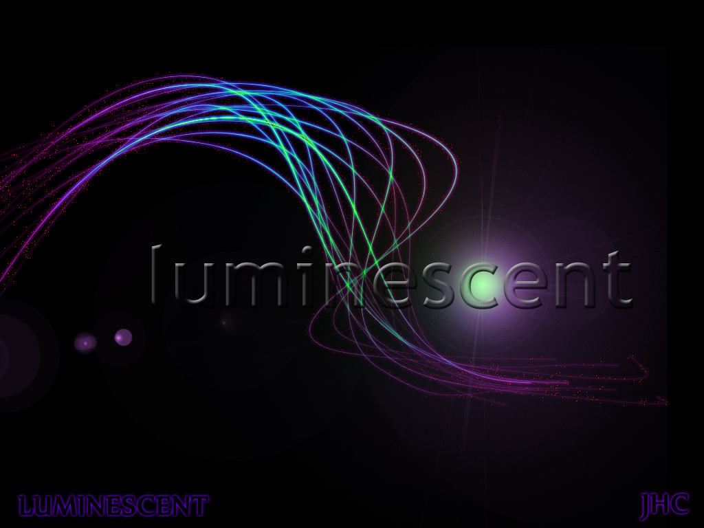 LUMINESCENT with transparent letters
